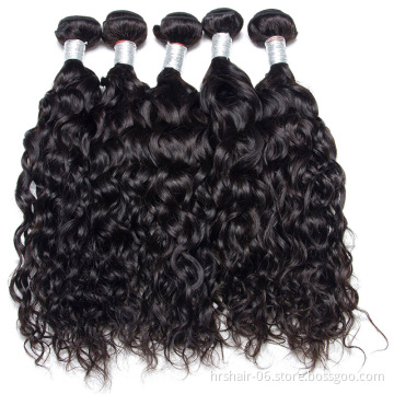 year-end wholesale promotion hair products cuticle aligned Peruvian human hair natural color water wave 9A bundles